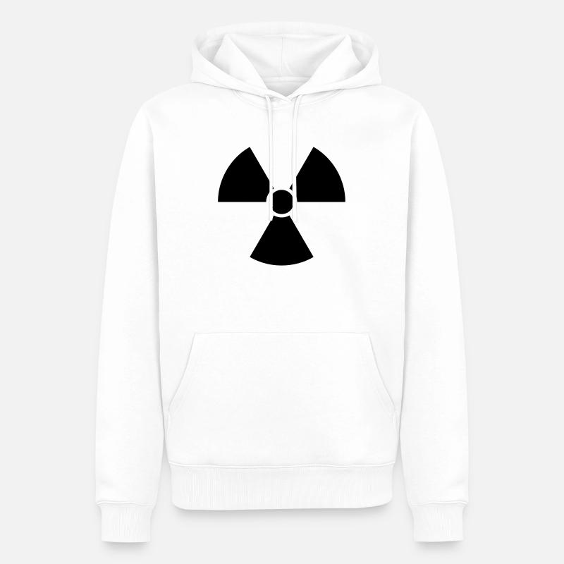 Nuclear Power Logo - Men’s Premium Organic Hoodie - white
