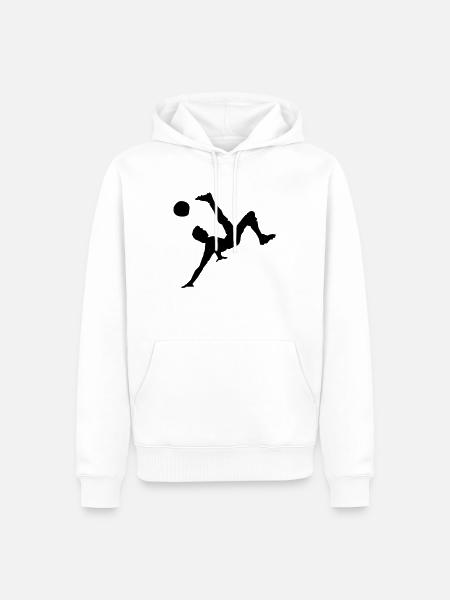 Fußball - Männer Premium Bio Hoodie - Weiß