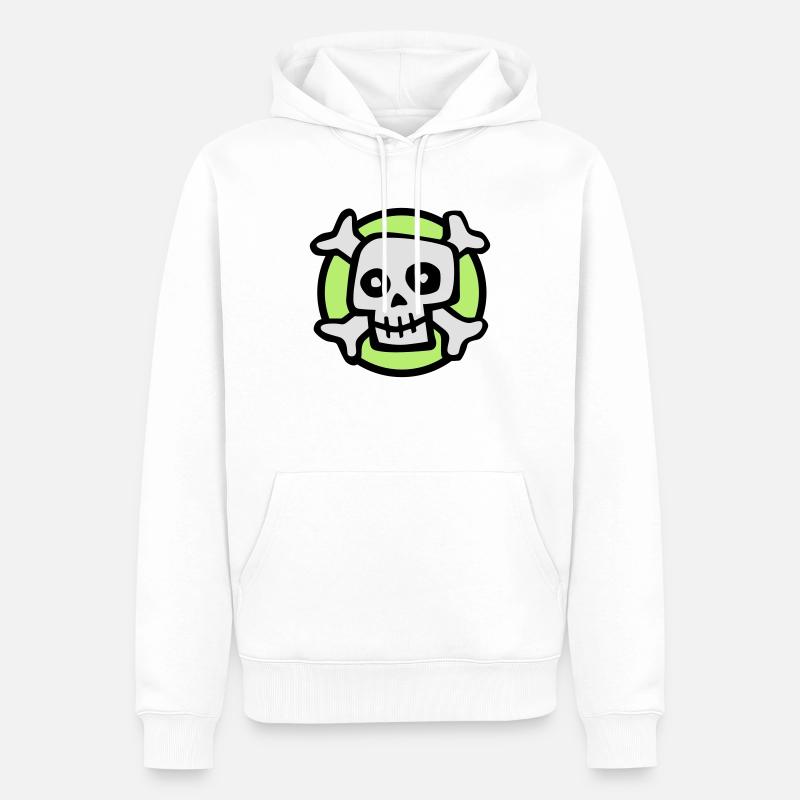 comic_skull_072011_c_3c - Sweat à capuche Premium bio Homme - blanc