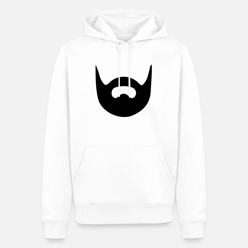 Barbe - Sweat à capuche Premium bio Homme - blanc