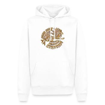 EAGLE INDIEN - Sweat à capuche Premium bio Homme - blanc - Devant - Nico (187cm)