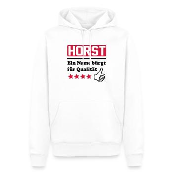 horst - Männer Premium Bio Hoodie - Weiß - Vorne - Nico (187cm)