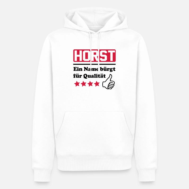 môle - Sweat à capuche Premium bio Homme - blanc