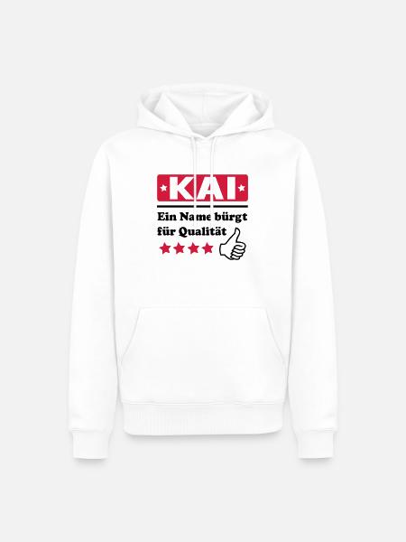 kai - Männer Premium Bio Hoodie - Weiß