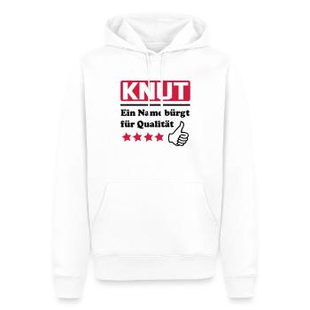 knut - Männer Premium Bio Hoodie - Weiß - Vorne - Nico (187cm)