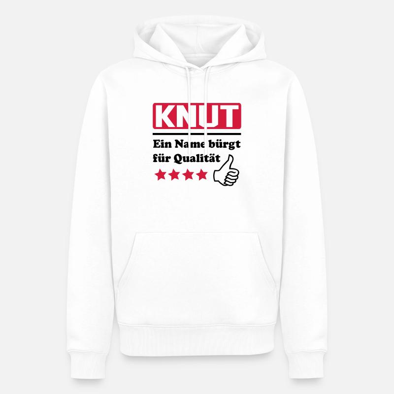 knut - Männer Premium Bio Hoodie - Weiß