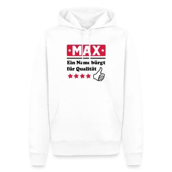 max - Sweat à capuche Premium bio Homme - blanc - Devant - Nico (187cm)