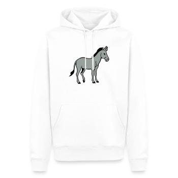 Grautier - Männer Premium Bio Hoodie - Weiß - Vorne - Nico (187cm)