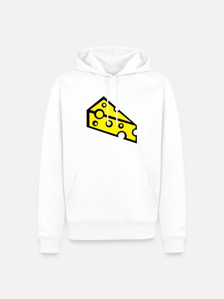 cheese_t2 - Sweat à capuche Premium bio Homme - blanc