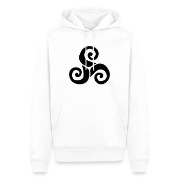 triskelion - Männer Premium Bio Hoodie - Weiß - Vorne - Nico (187cm)