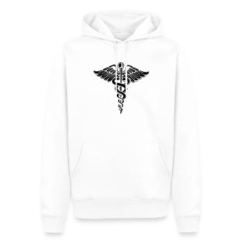 medical - Männer Premium Bio Hoodie - Weiß - Vorne - Nico (187cm)