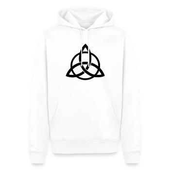triquetra entrelacée symbole Néopaganisme celte - Sweat à capuche Premium bio Homme - blanc - Devant - Nico (187cm)