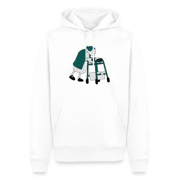 Granny - Männer Premium Bio Hoodie - Weiß - Vorne - Nico (187cm)