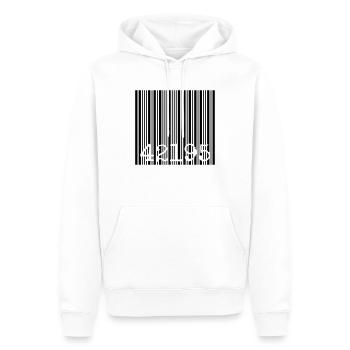 marathon - Sweat à capuche Premium bio Homme - blanc - Devant - Nico (187cm)