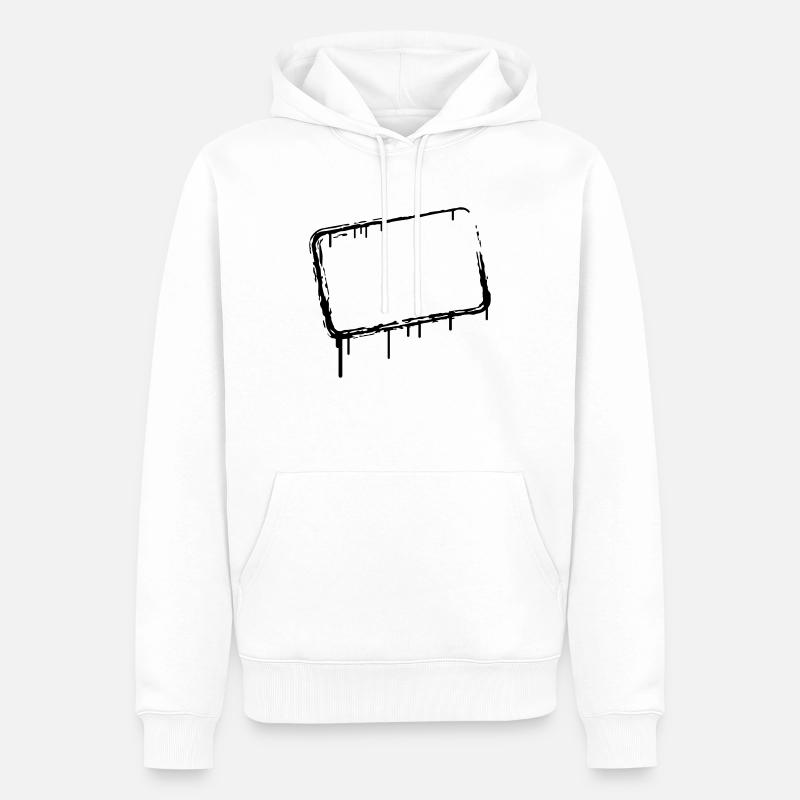 Cadre de graffiti - Sweat à capuche Premium bio Homme - blanc