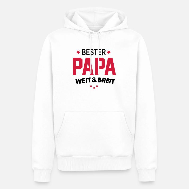 besterpapa - Männer Premium Bio Hoodie - Weiß