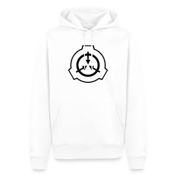 SCP Foundation Logo - Männer Premium Bio Hoodie - Weiß - Vorne - Nico (187cm)
