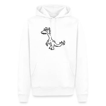 Dangereuses Raptor carnivore Dino - Sweat à capuche Premium bio Homme - blanc - Devant - Nico (187cm)