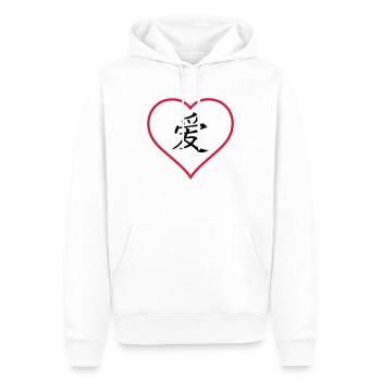 chinesisch liebe - Männer Premium Bio Hoodie - Weiß - Vorne - Nico (187cm)