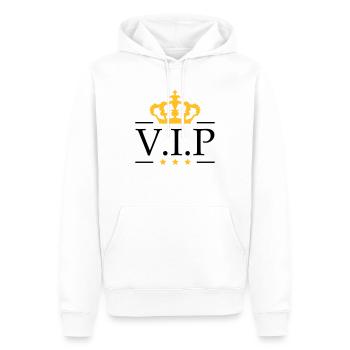 sterne king krone könig freunde team logo member s - Männer Premium Bio Hoodie - Weiß - Vorne - Nico (187cm)