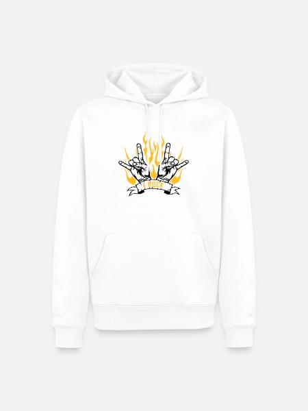 I rock - Männer Premium Bio Hoodie - Weiß
