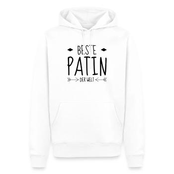 Parrain / Marraine / Filleule / Filleul - Sweat à capuche Premium bio Homme - blanc - Devant - Nico (187cm)
