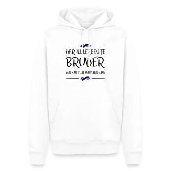 allerbeste bruder den man sich wünschen kann - Männer Premium Bio Hoodie - Weiß - Vorne - Nico (187cm)