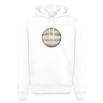Planet Jupiter, Geschenkidee - Männer Premium Bio Hoodie - Weiß - Vorne - Nico (187cm)