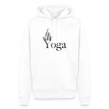 Yoga - Sweat à capuche Premium bio Homme - blanc - Devant - Nico (187cm)