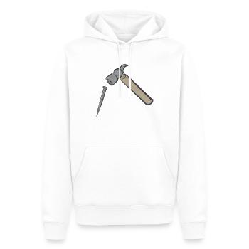 Hammer - Männer Premium Bio Hoodie - Weiß - Vorne - Nico (187cm)