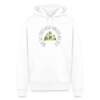 Conception de camping de randonnée cool pour les fans de plein air - Sweat à capuche Premium bio Homme - blanc - Devant - Nico (187cm)
