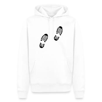 chaussures Traces de pieds - Sweat à capuche Premium bio Homme - blanc - Devant - Nico (187cm)