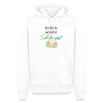 Endlich wieder Schützenfest - Männer Premium Bio Hoodie - Weiß - Vorne - Nico (187cm)
