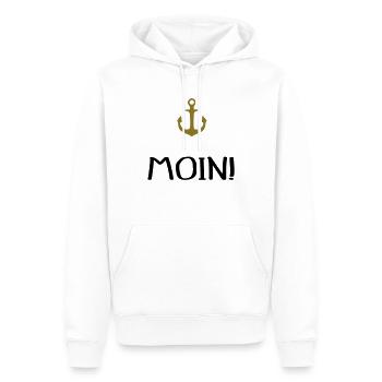 MOIN Anker 2-- - Männer Premium Bio Hoodie - Weiß - Vorne - Nico (187cm)