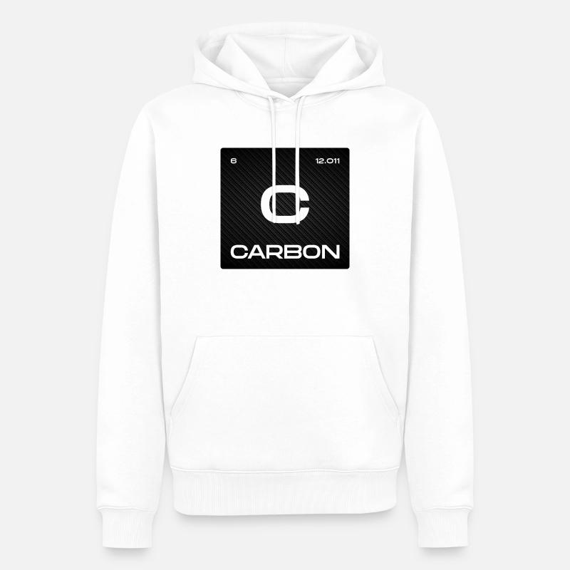 Élément carbone - Sweat à capuche Premium bio Homme - blanc