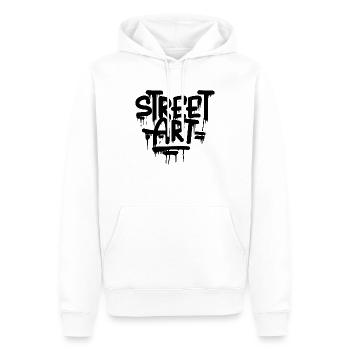 street art graffiti tag de rue - Sweat à capuche Premium bio Homme - blanc - Devant - Nico (187cm)