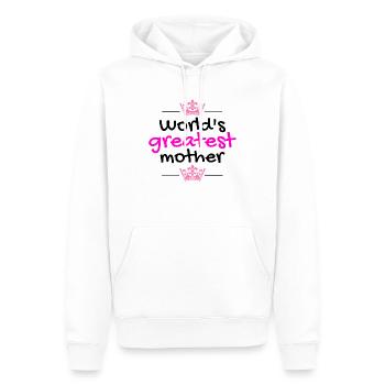 Die größte Mutter der Welt!! - Männer Premium Bio Hoodie - Weiß - Vorne - Nico (187cm)