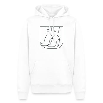 Set Damenstiefel - Männer Premium Bio Hoodie - Weiß - Vorne - Nico (187cm)