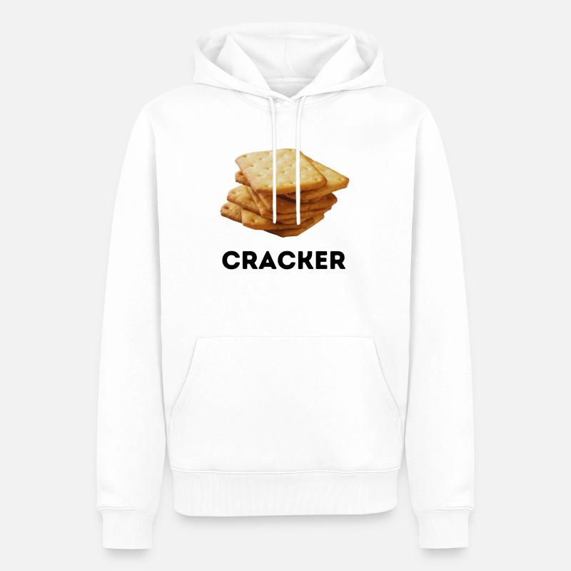 CRACKER - Männer Premium Bio Hoodie - Weiß