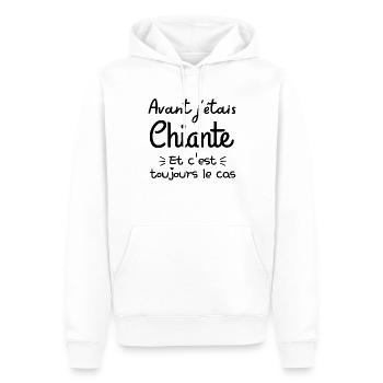 Avant j étais chiante et c est toujours le cas 1 - Sweat à capuche Premium bio Homme - blanc - Devant - Nico (187cm)