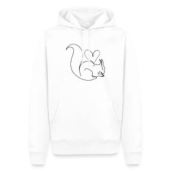 Eichhörnchen Herz - Männer Premium Bio Hoodie - Weiß - Vorne - Nico (187cm)