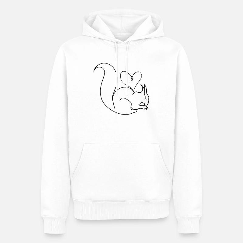 Cœur d’écureuil - Sweat à capuche Premium bio Homme - blanc