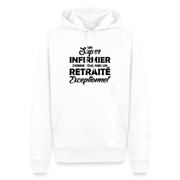 un super infirmier donne un retraité exceptionnel - Sweat à capuche Premium bio Homme - blanc - Devant - Nico (187cm)