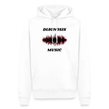 Diagnose Musik - Männer Premium Bio Hoodie - Weiß - Vorne - Nico (187cm)
