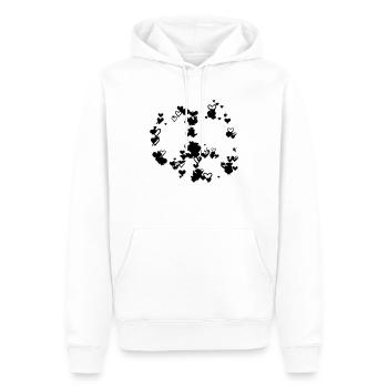 Frieden gezeichnet Zeichnung Designer Vektor - Männer Premium Bio Hoodie - Weiß - Vorne - Nico (187cm)