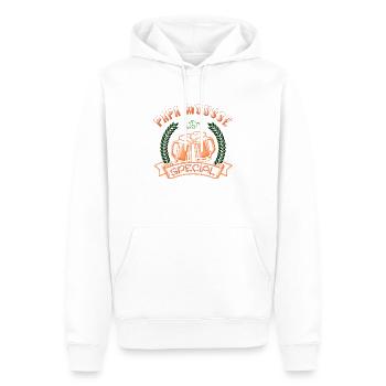 Papa mousse spécial amoureux des bières - Sweat à capuche Premium bio Homme - blanc - Devant - Nico (187cm)