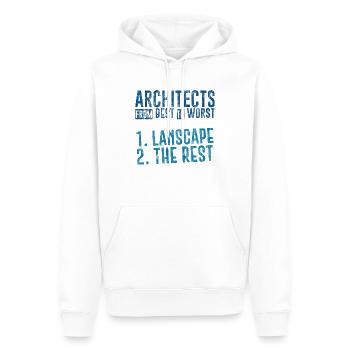 Architects From Best To Worst 1. Landscape 3 - Männer Premium Bio Hoodie - Weiß - Vorne - Nico (187cm)