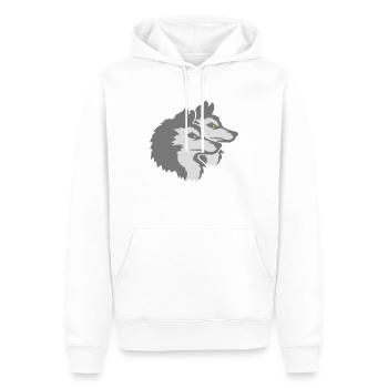Logo de l’équipe Wolf Pack - Sweat à capuche Premium bio Homme - blanc - Devant - Nico (187cm)