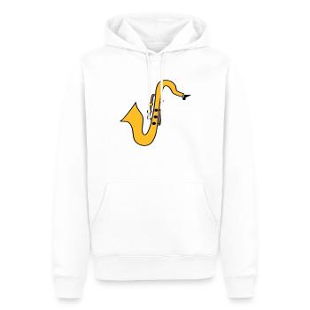 Saxofon - Männer Premium Bio Hoodie - Weiß - Vorne - Nico (187cm)