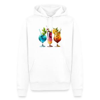 Bunte Cocktails - Männer Premium Bio Hoodie - Weiß - Vorne - Nico (187cm)